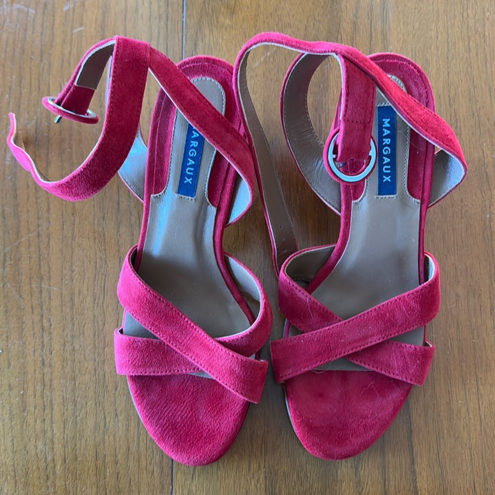 Red Margaux City Heeled Sandal, size 36 (US size 6), NWOT